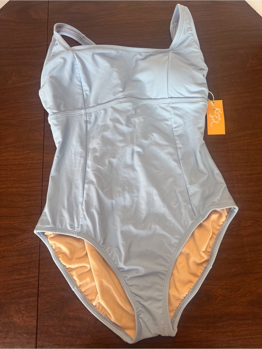 Kona Sol Light Blue One-Piece Swimsuit NWT